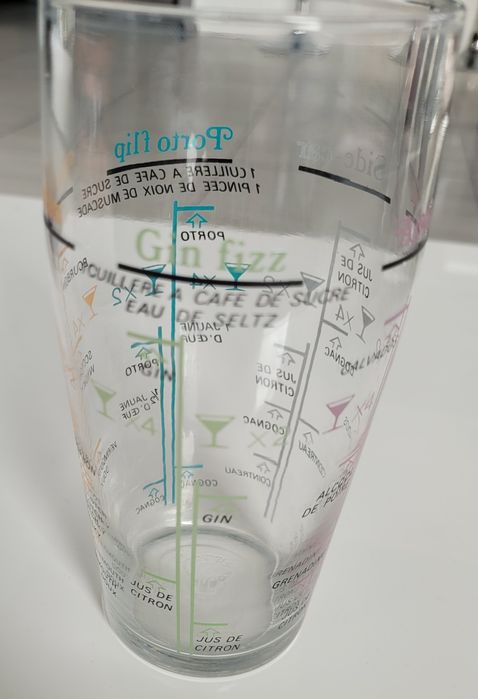 Szklanka z miarką do drinków Gin fizz Manhattan Apple Jack Porto Flip