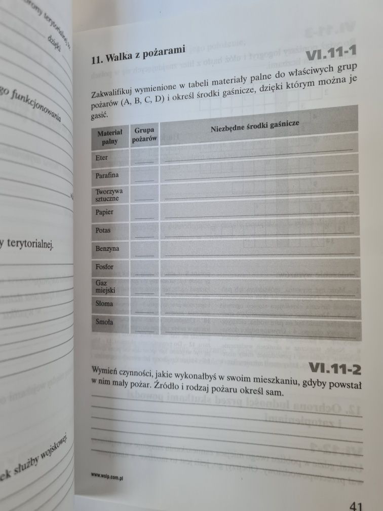 Przysposobienie obronne - Zeszyt ćwiczeń