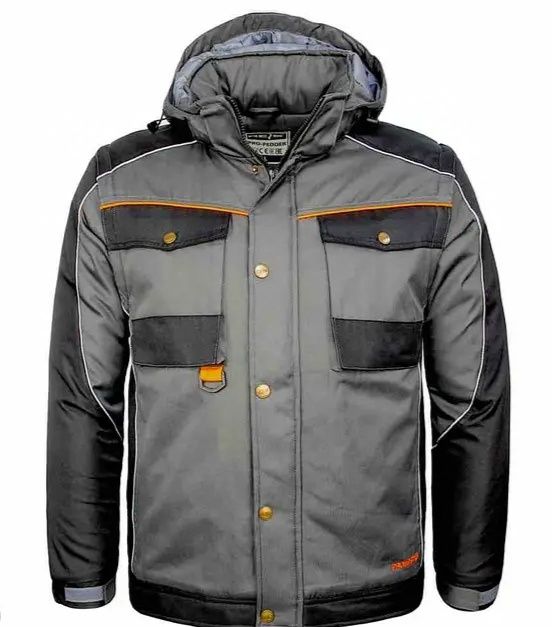 Рабочая зимняя мужская куртка безрукавка с капюшоном PRO- FEDDER