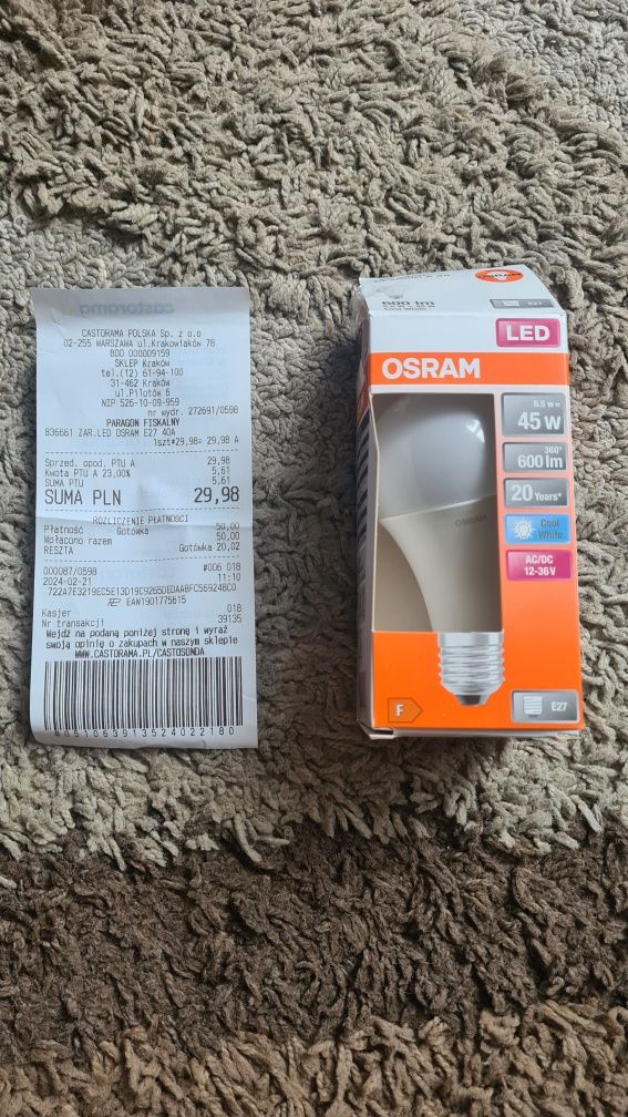 Żarówka niskonapięciowa osram Led