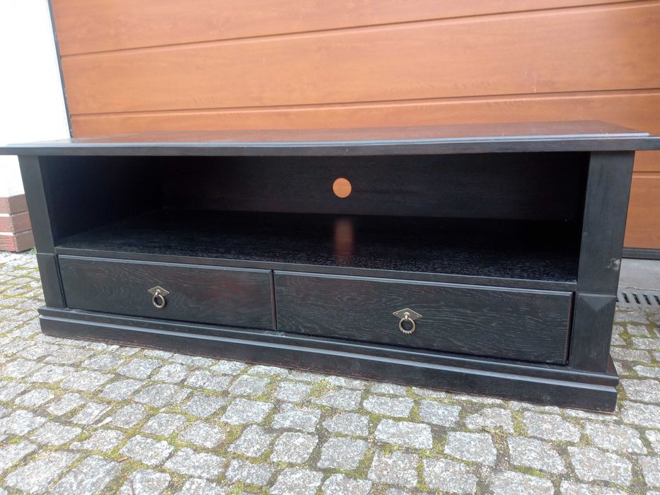 Zestaw mebli szafka RTV i witryna drewniane