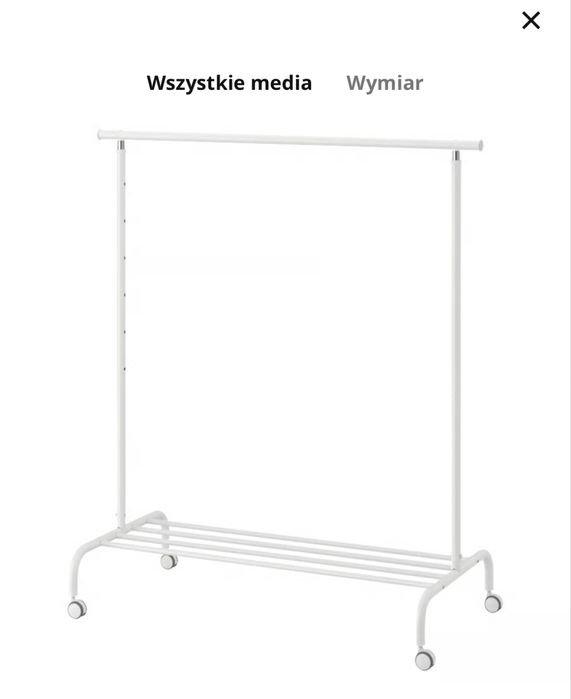 Wieszak biały na ubrania IKEA