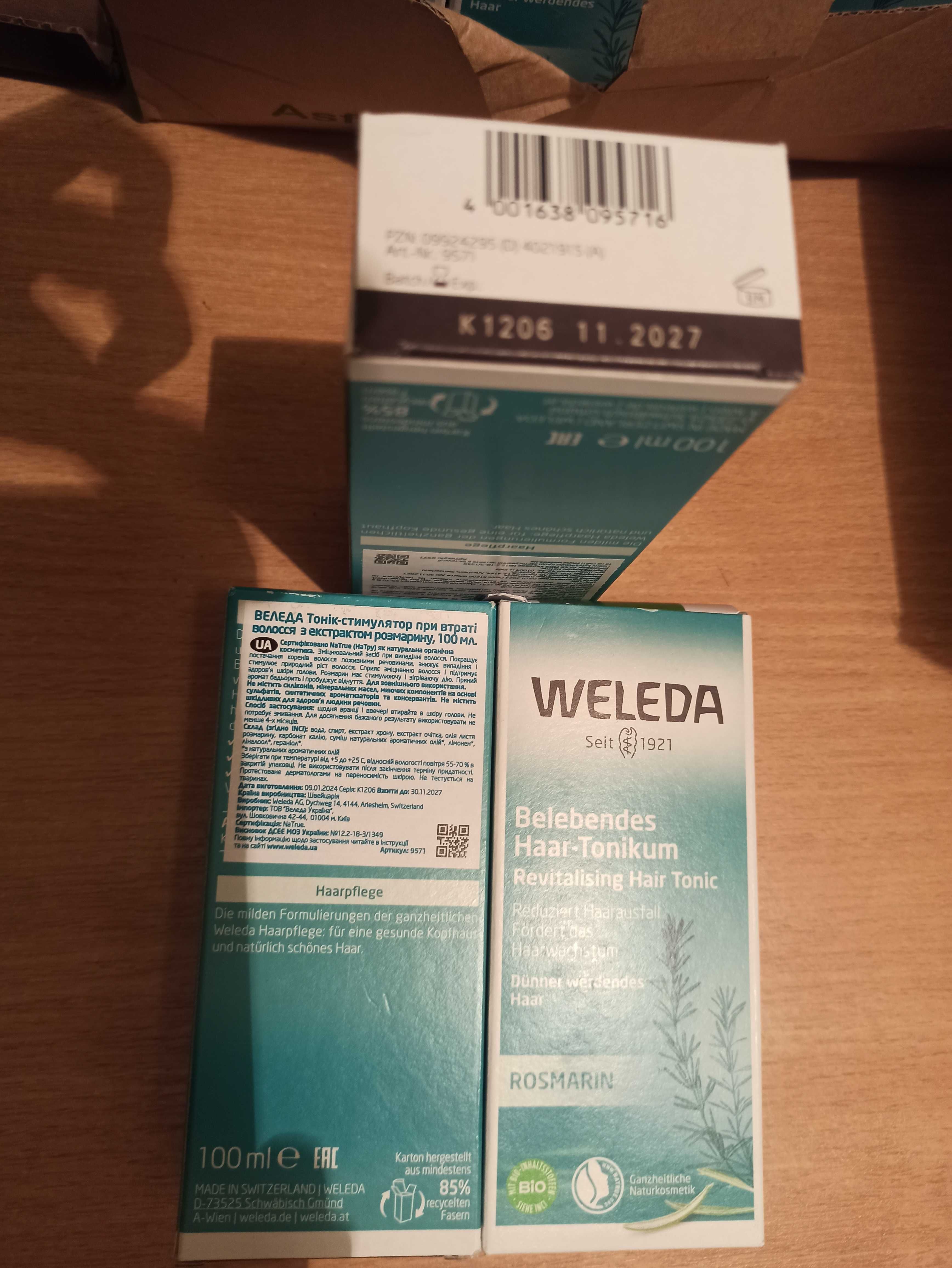 Weleda tonic rosemary, 100 ml