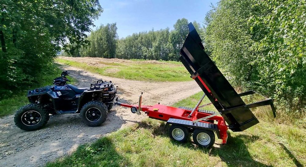 Przyczepka wywrotka hydrauliczna, do samochodu , quada , rejestracja