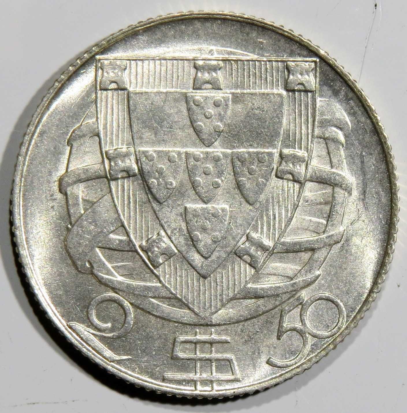 REPUBLICA PORTUGUESA - 2,5 Escudos 1940 - Soberba