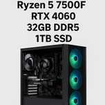 komputer gamingowy Ryzen 5 7500F RTX 4060 32GB DDR5 1TB SSD