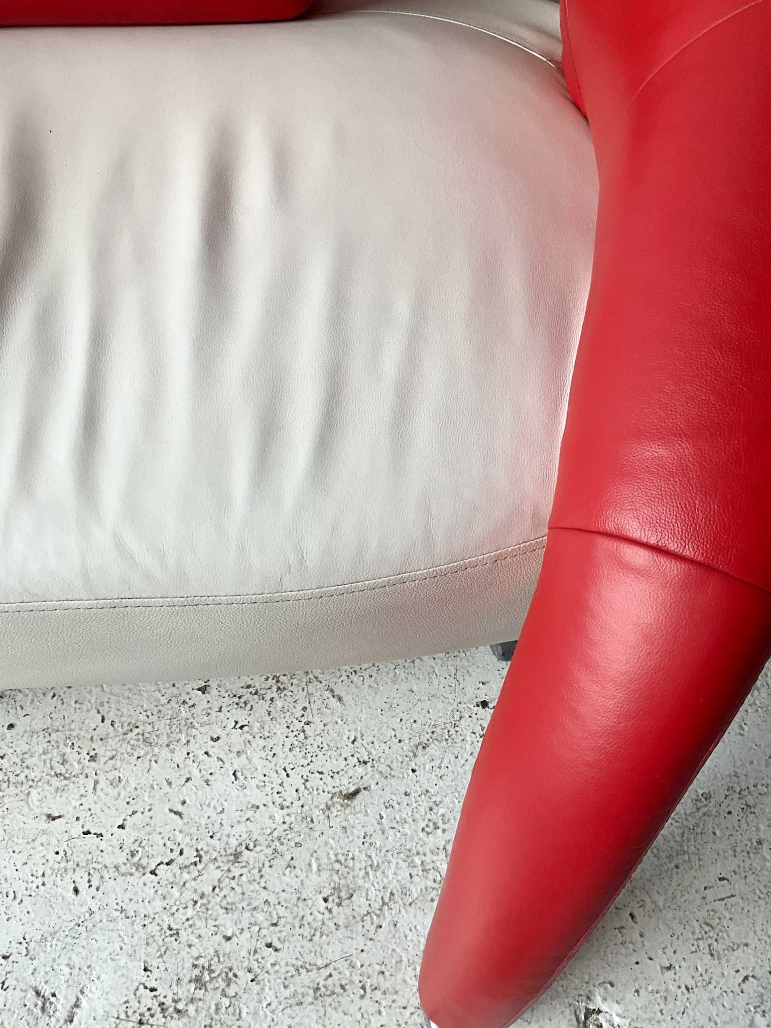 Fotel i sofa z lat 90 skóra vintage design