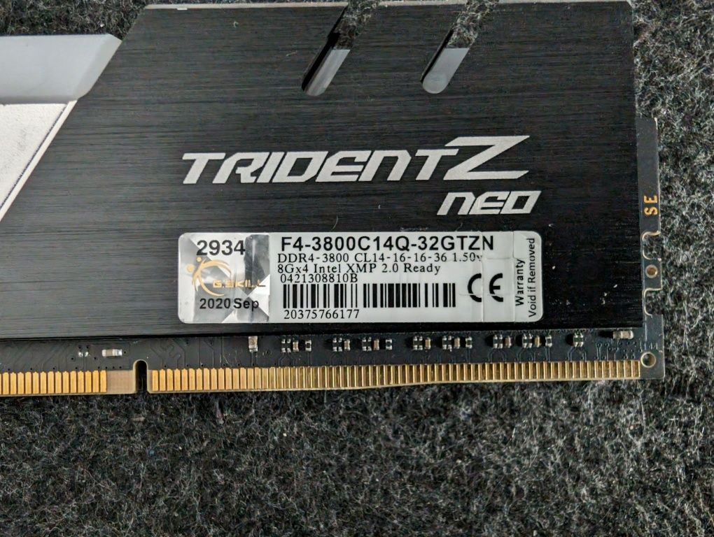 GSkill Trident Z Neo - 4 X 8Gb - 32Gb DDR4 - 3800Mhz CL14