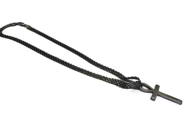 srebrny łańcuszek z krzyżem 13,33G 925 43cm