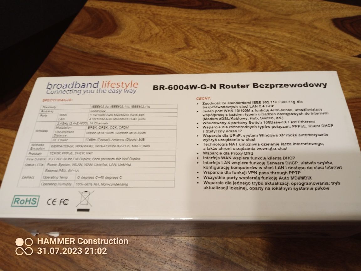 Router bezprzewodowy 802.11g