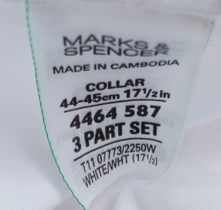 чоловіча біла сорочка розмір XXL, белая мужская рубашка M&S Man