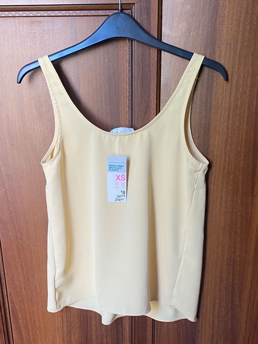 Новий топ Primark XS eu34 uk6 нарядна майка блуза кофточка літня жовта