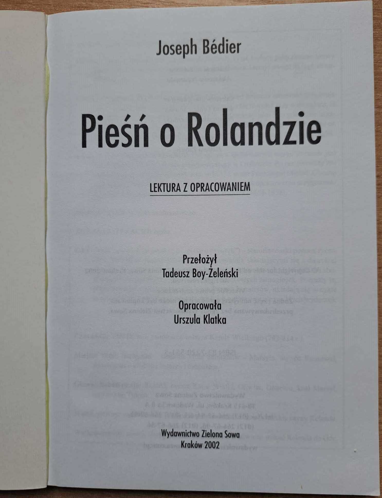 Pieśń o Rolandzie - lektura z opracowaniem.