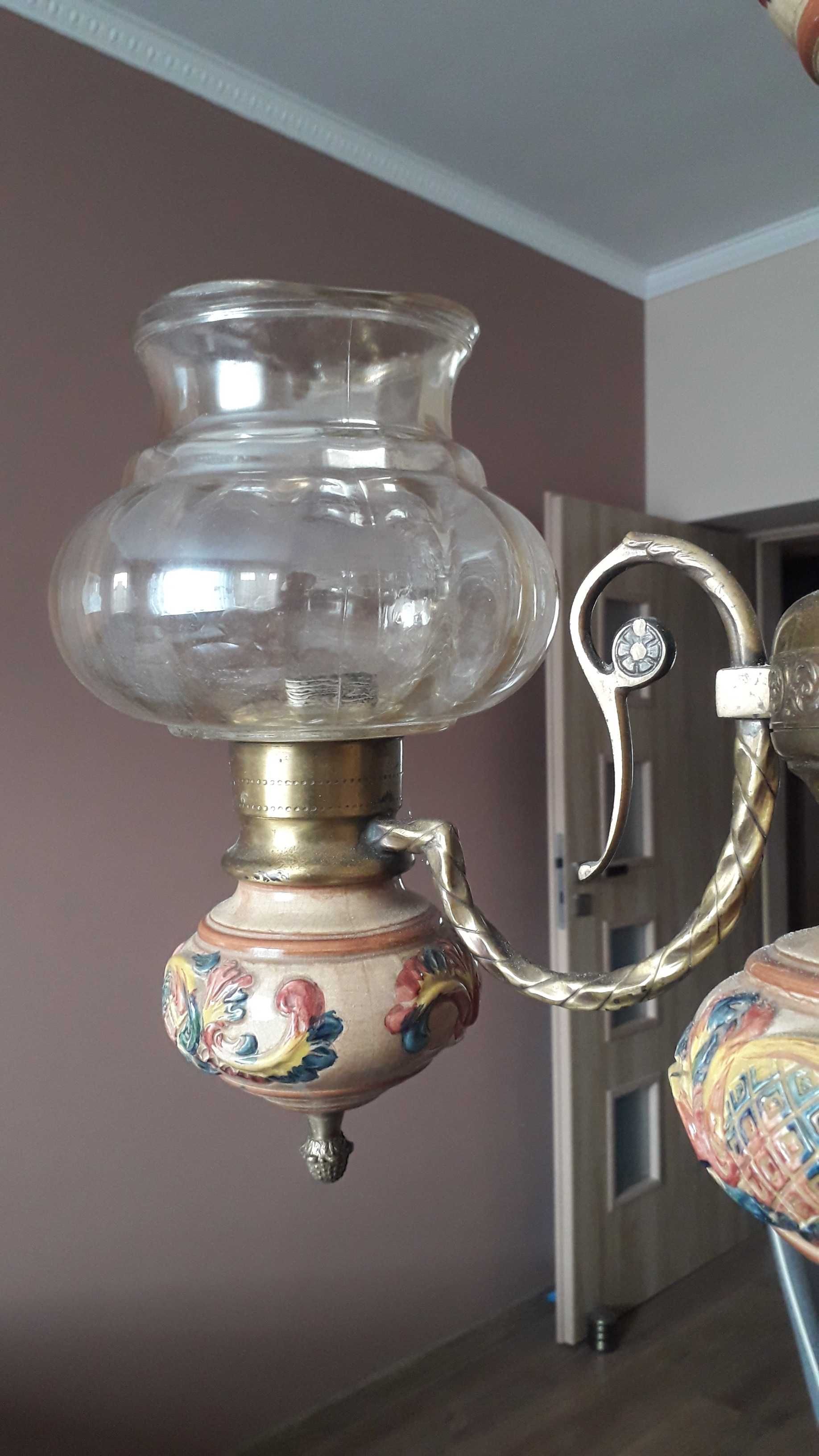 Żyrandol porcelanowy stara