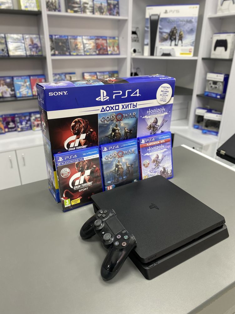 Sony PlayStation 4 Slim 1tb + 3 гри