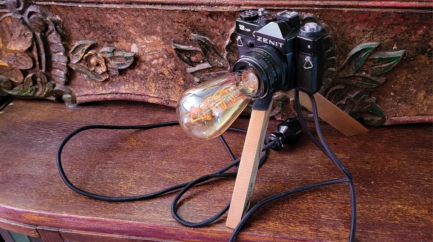 Lampka w stylu retro własnoręcznie wykonana