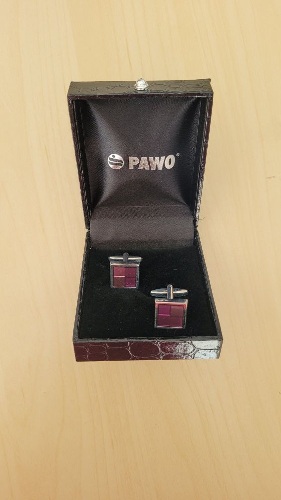 Srebrne spinki do mankietów Pawo