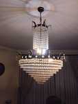 Lustre de luz com cristais