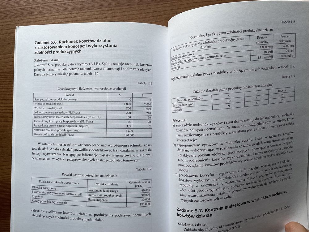 Zbiór zadań z rachunkowości zarządczej Piosik SulikGórecka UE Katowice