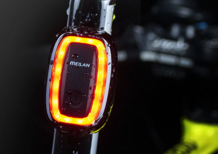 УМНЫЙ вело фонарь Meilan X6 USB задний габарит IPX6 маячок мигалка