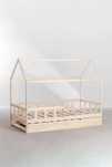 Cama infantil, de madeira natural