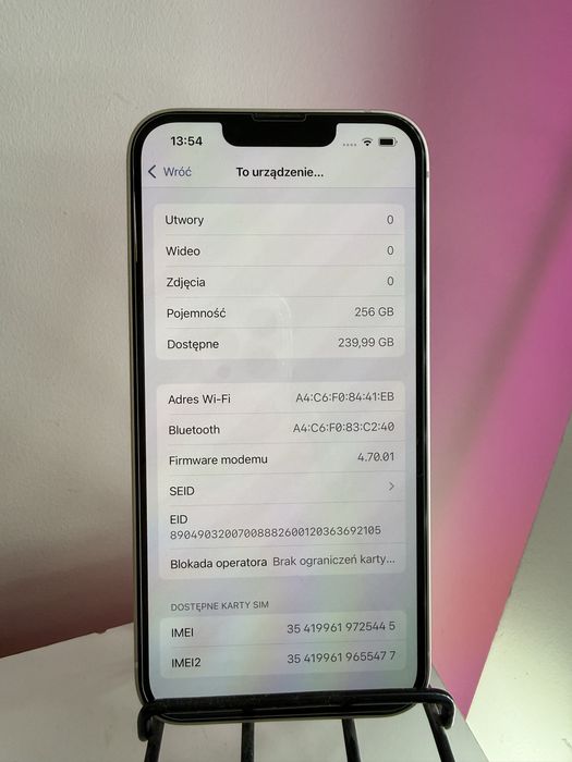 iPhone 13 256GB IDEALNY Stan