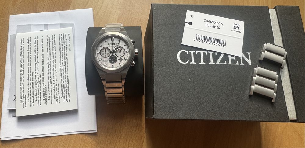 Citizen ca4690-51a, titanium, solar, sapphire, jak nowy