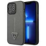 Etui Guess Saffiano Triangle Logo na iPhone 13 Pro Max 6,7" - srebrne