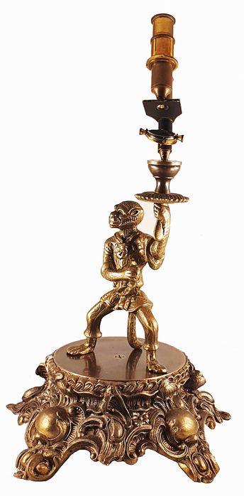 Brass reproduction of a “monkey microscope”