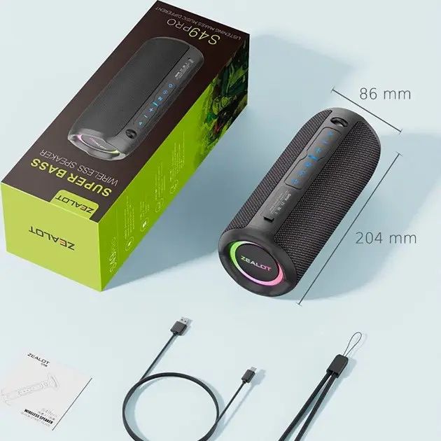 Колонка Bluetooth Zealot S49 Pro 20w 3600mAh блютуз топ