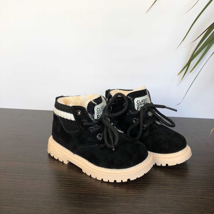 Черевики дитячі зимові 21-30 розміри, чорні та коричневі