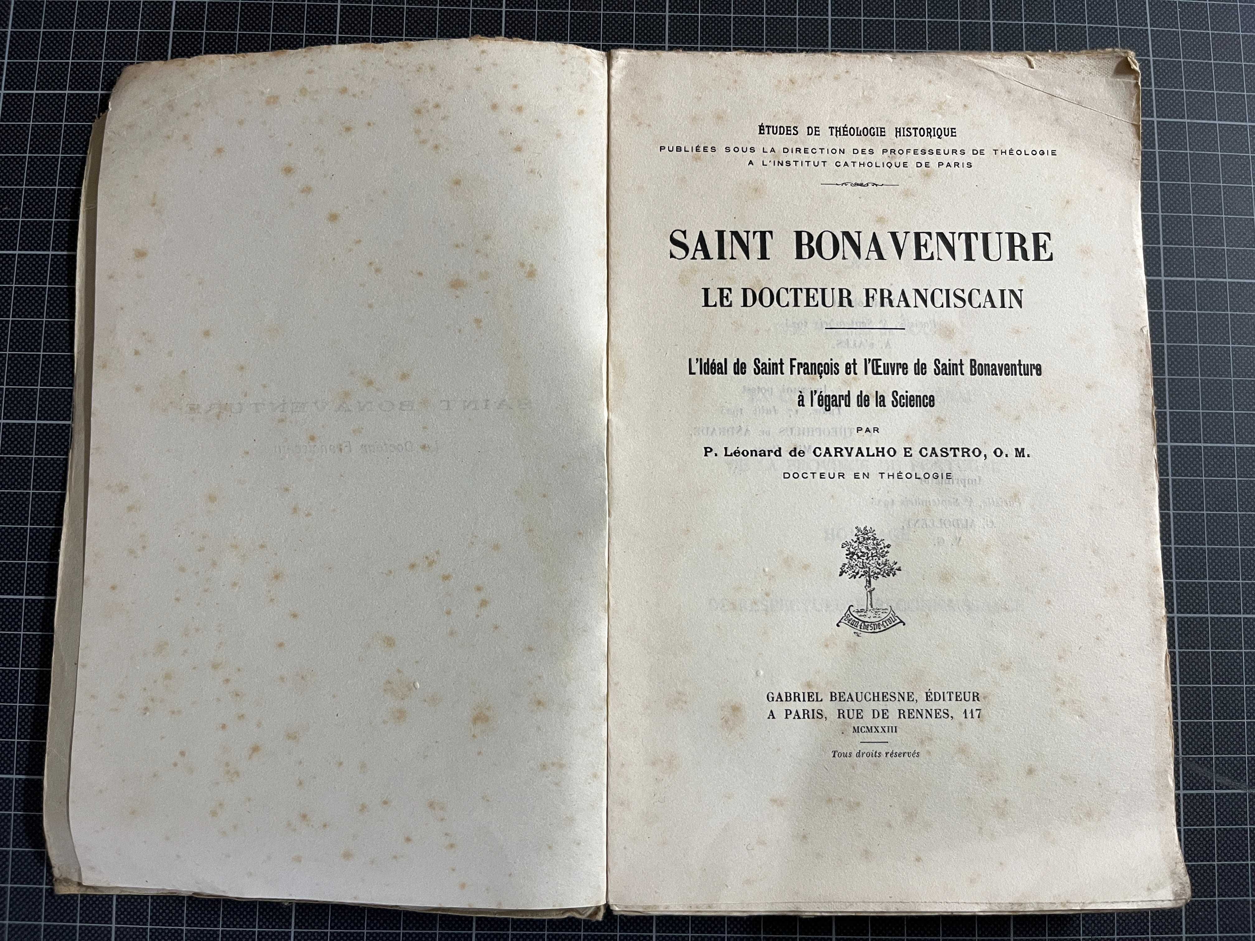 Saint Bonaventure + Correspondance de Monseigneur Gay