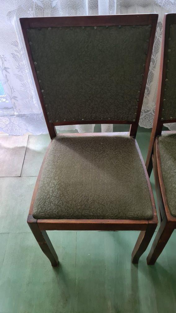 Stolik + 2 krzesła . Lata 60 , PRL Vintage , Art Deco