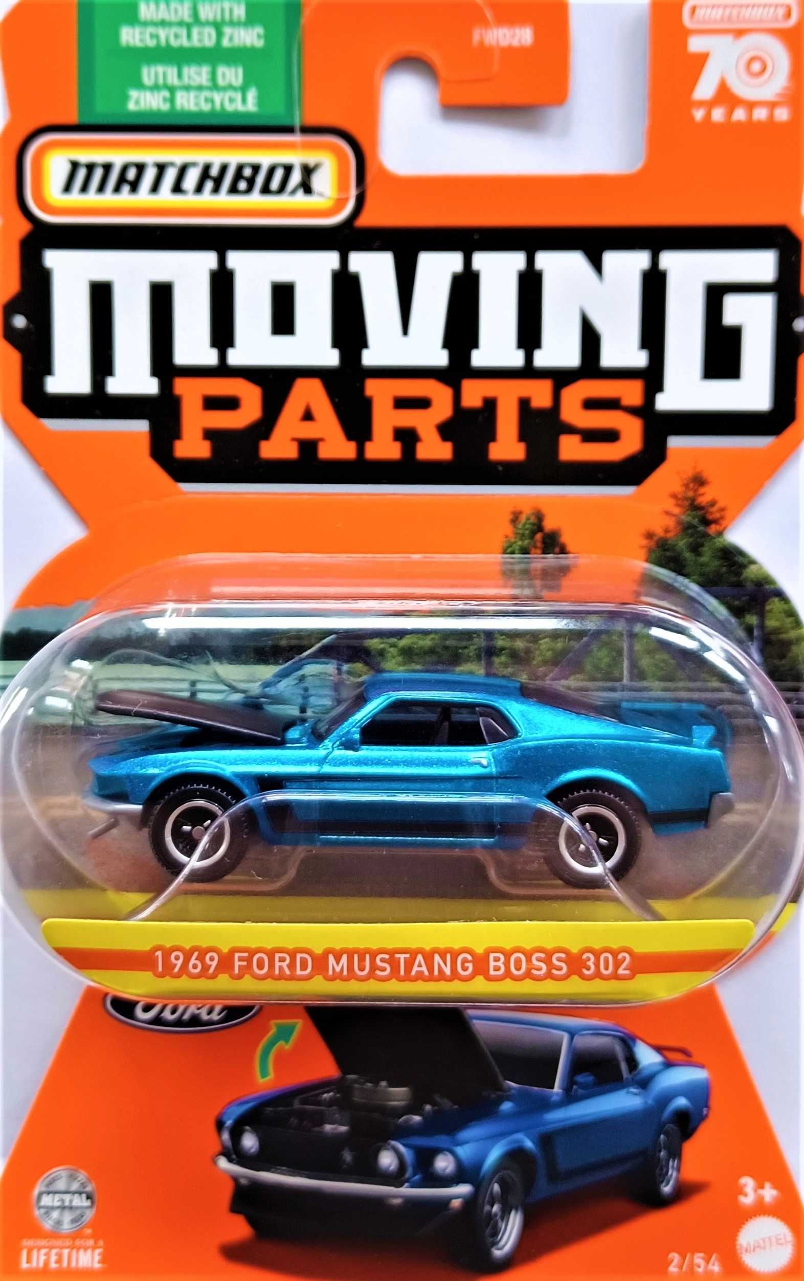 Matchbox 1969 Ford Mustang Boss 302 Moving Parts HLF87