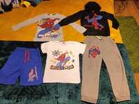 Jak nowy Zestaw Spiderman spider Man 122 bluza spodnie dresowe hm h&m