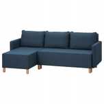 IKEA Rozkładana sofa 3-osobowa z szezlongiem granatowy