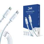 Kabel 3mk Hyper Silicone Cable USB-C / USB-C 60W 3A - biały