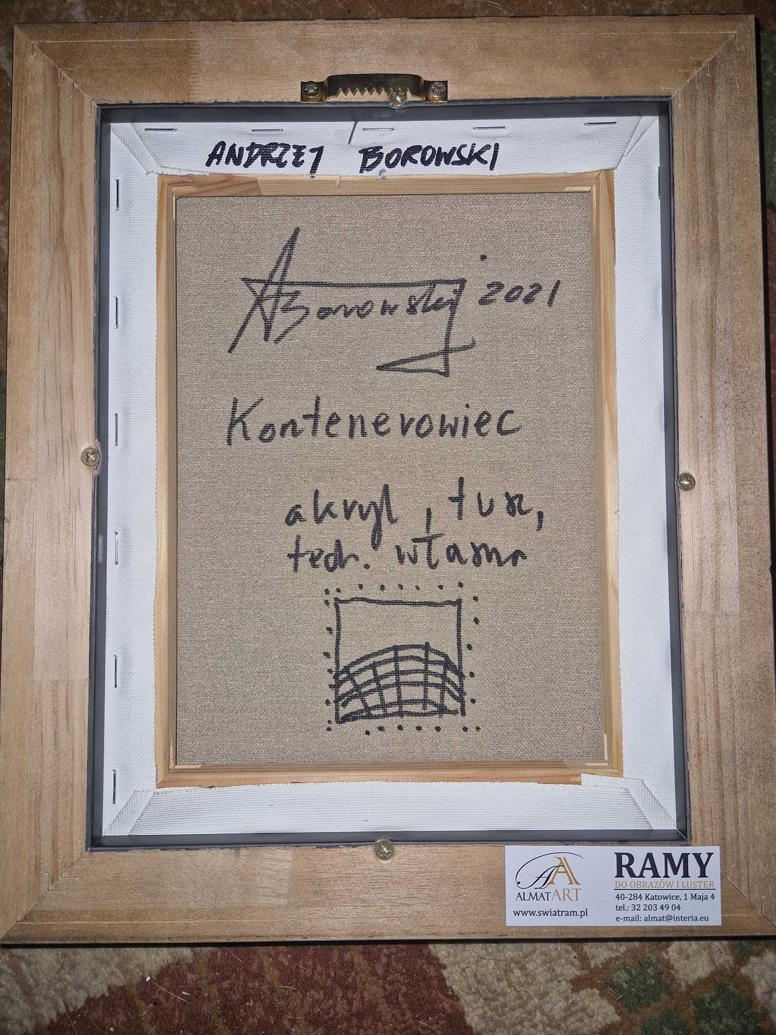 Sprzedam obraz Andrzej Borowski "Kontenerowiec"