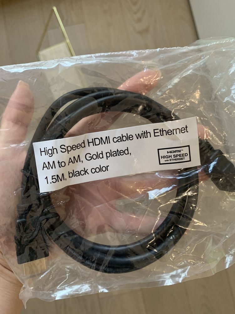 Nowy kabel HDMI czarny