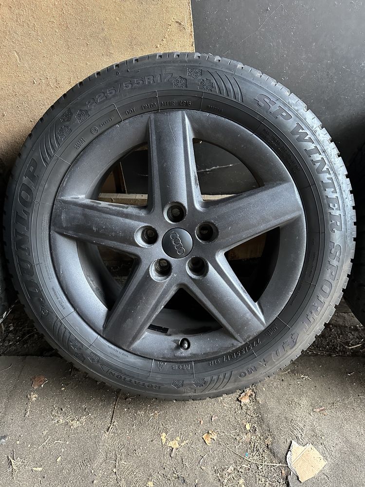 Alufelgi 5x112 Ronal 1136 + opony zimowe Dunlop 225/55 R17 Audi A6 C6