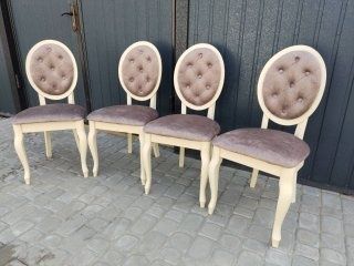 Стільці для кухні, Стільці для вітальні, Крісла з овальною спинкою