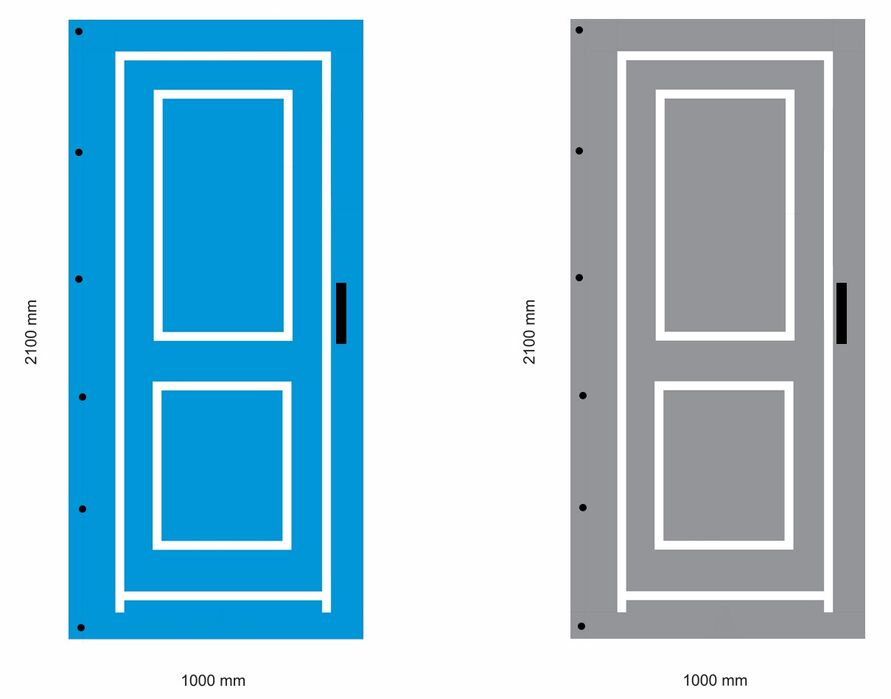 Drzwi wewnetrzne tymczasowe na czas remontu,szybki montaż Lewe i prawe