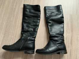 Сапоги кожа ботинки зимние утепленные женские кожаные размер 36