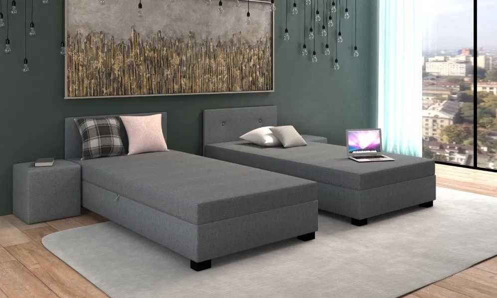 Łóżko jednoosobowe SORANO tapczan sofa kanapa Pojemnik Materac