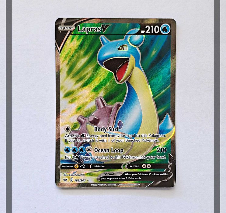 Lapras V 189/202 SSH Pokemon ENG-NM