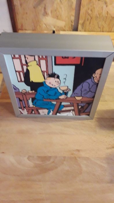 Pack de 4 Quadros de madeira e metal TinTin