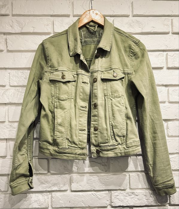 Kurtka dżinsowa ramoneska zielona L