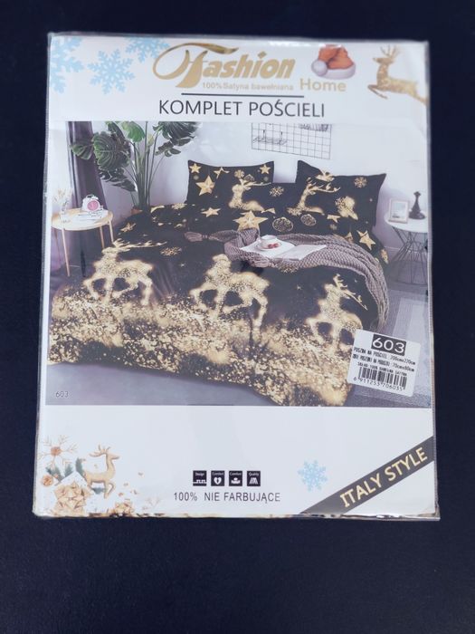 Fashion Home świąteczny komplet pościeli 200x220 cm nowy