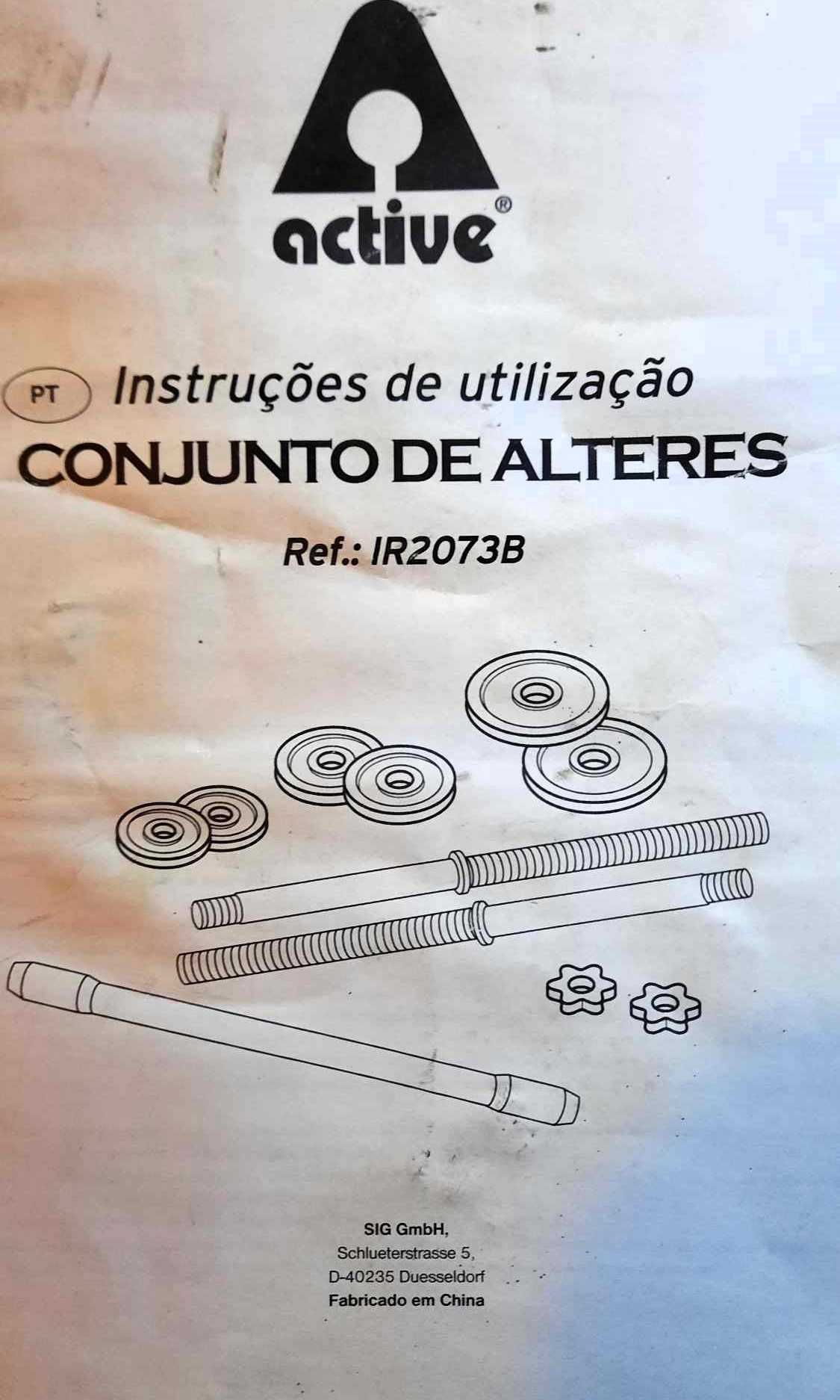 Conjunto de alteres com barra e estojo - Active