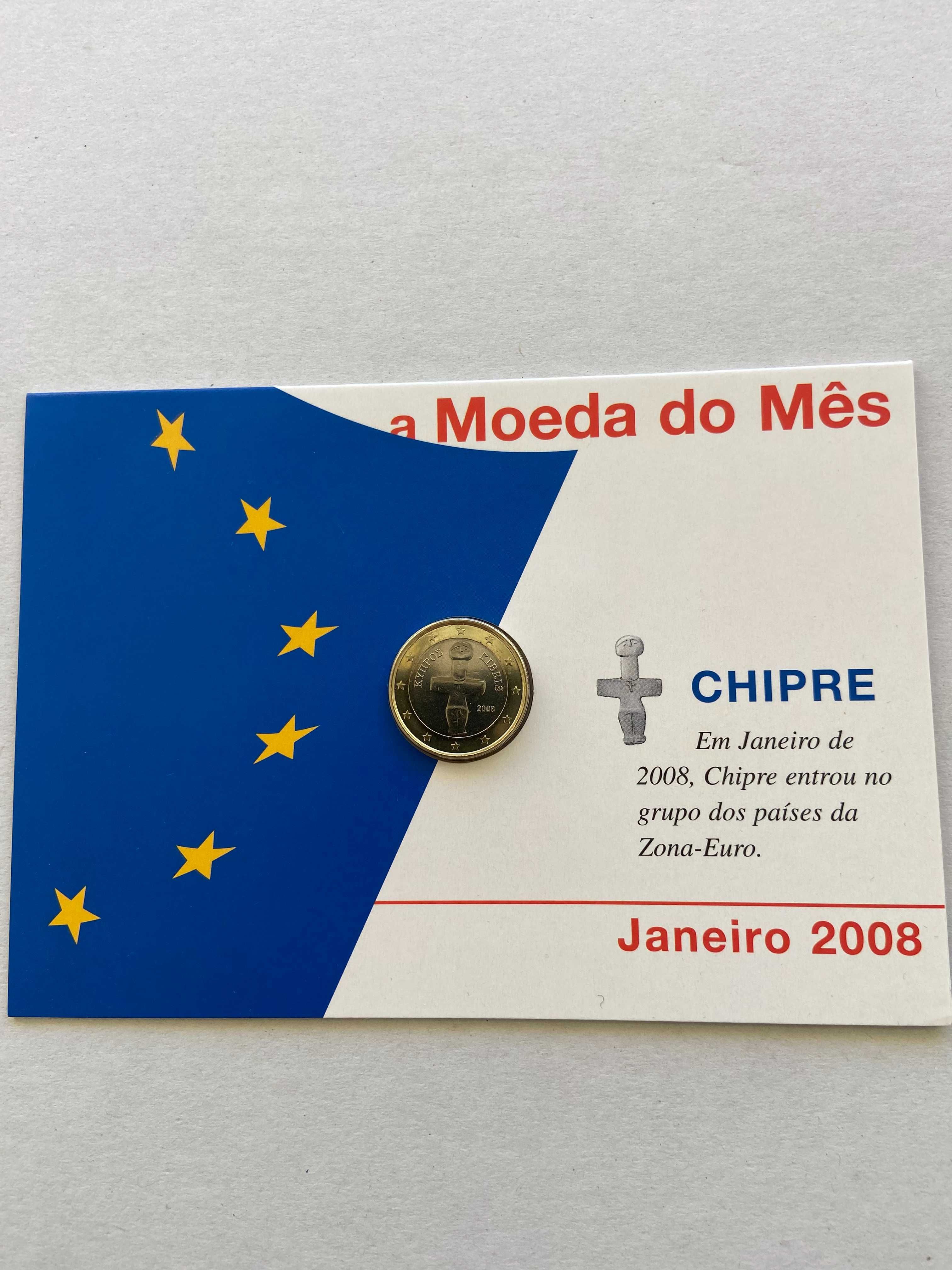 Conjunto de moedas de 1 Euro